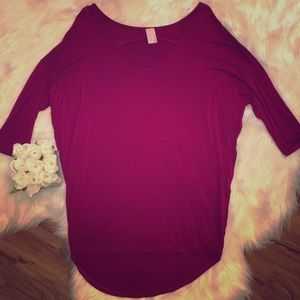 Maroon Piko-Type Top